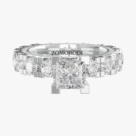 Princess-Cut Solitaire Pure Eminent Wedding Ring